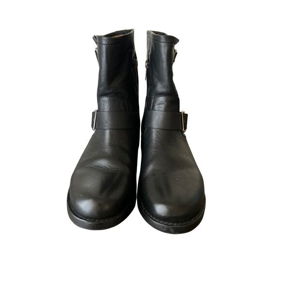 Frye Veronica Short Engineer Boots – Black Leather, Women’s 7.5B - Picture 2 of 7